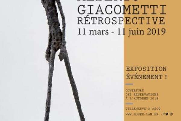 Alberto Giacometti : la retrospective du 13 Mars au 11 Juin 2019 au Lam 